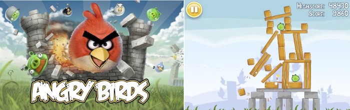 Angry Birds, implementado con Box2D